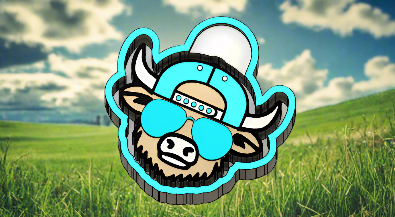 Cow w/hat and glasses