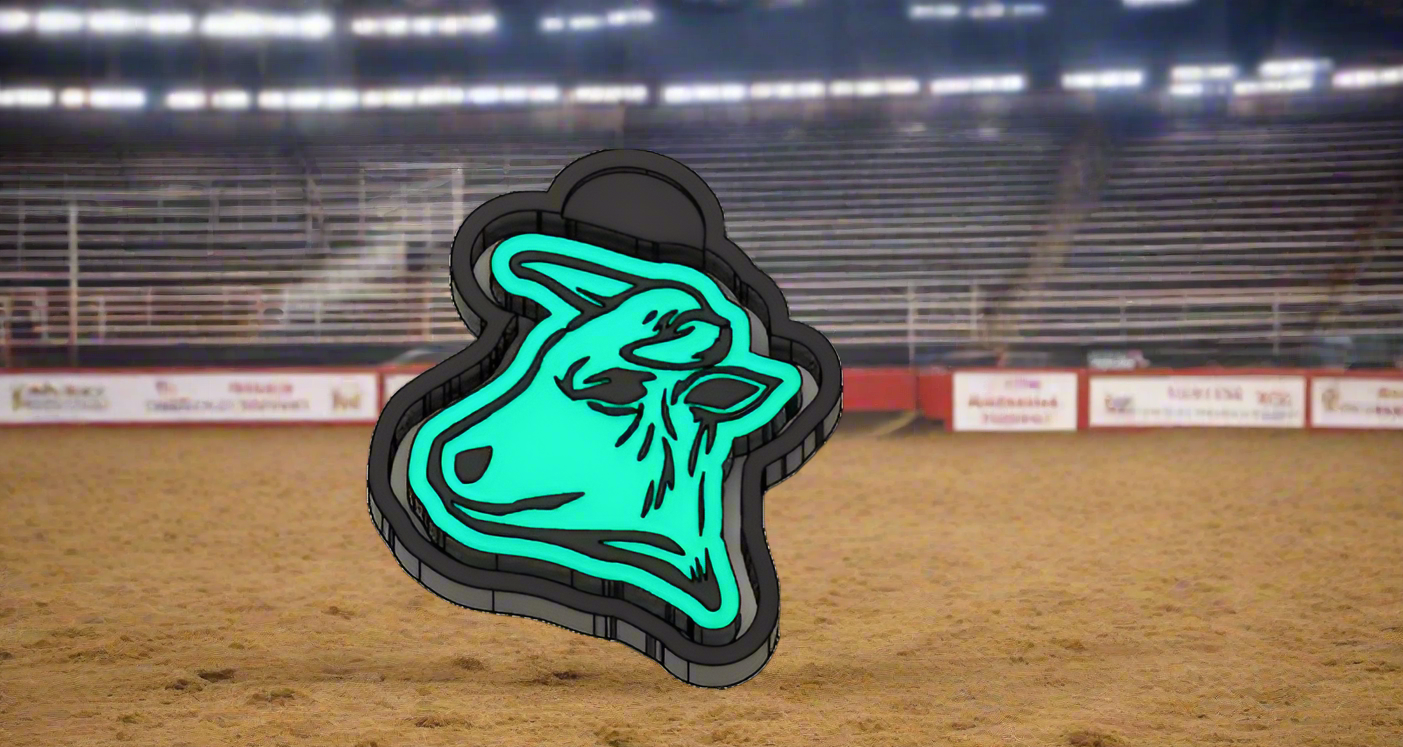 Bucking Bull Head (side facing)