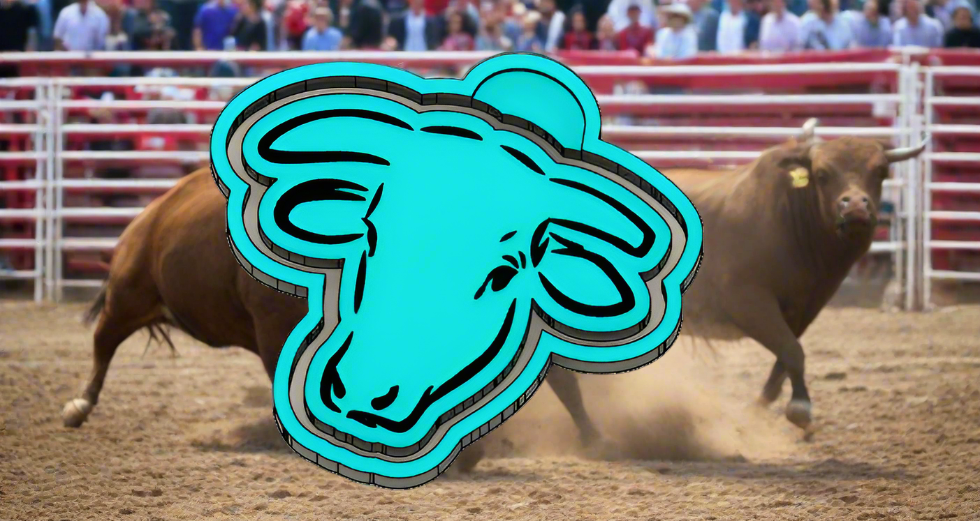 Bucking Bull Head (forward facing)