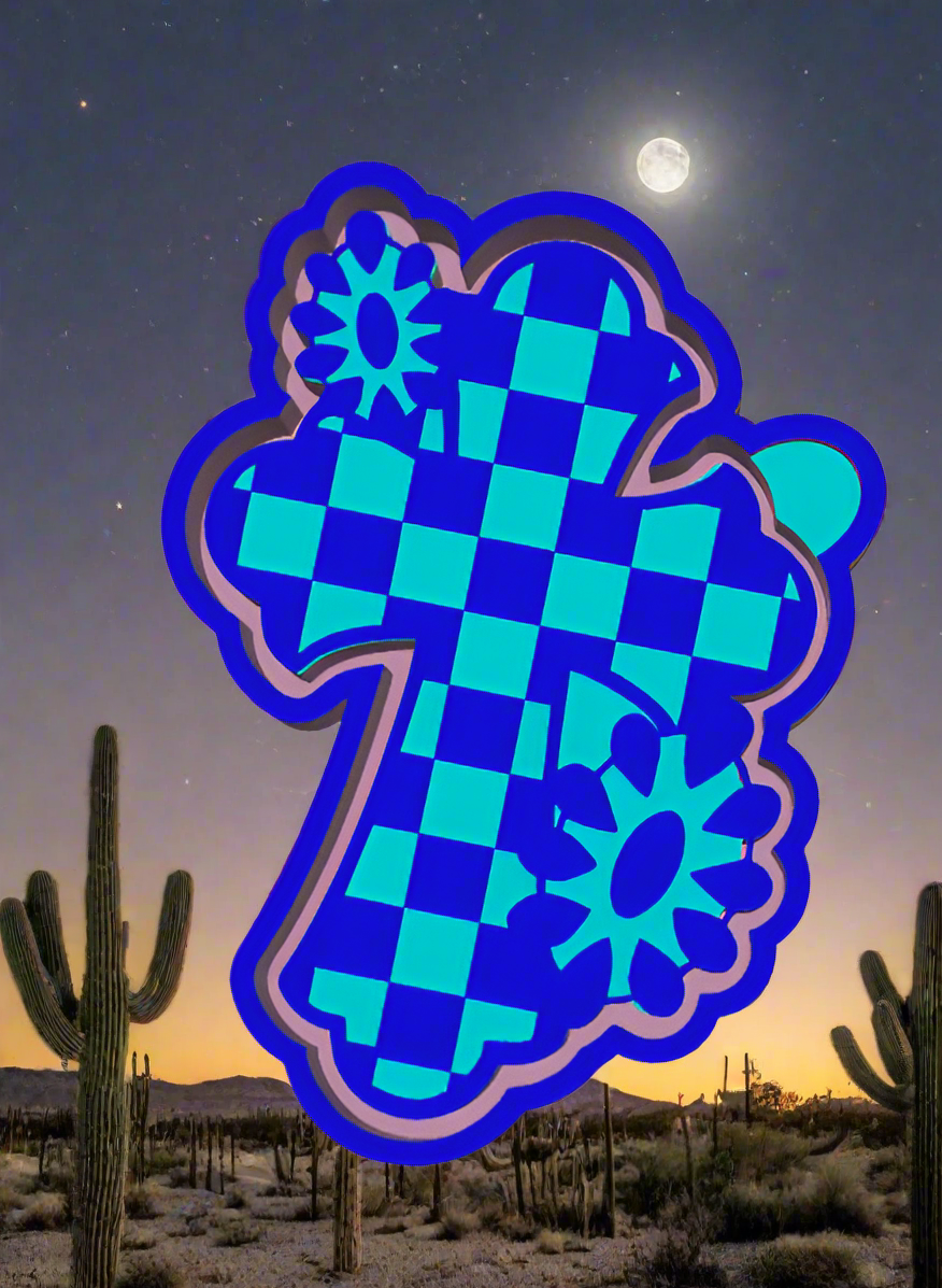 Checkered Cross & Conchos