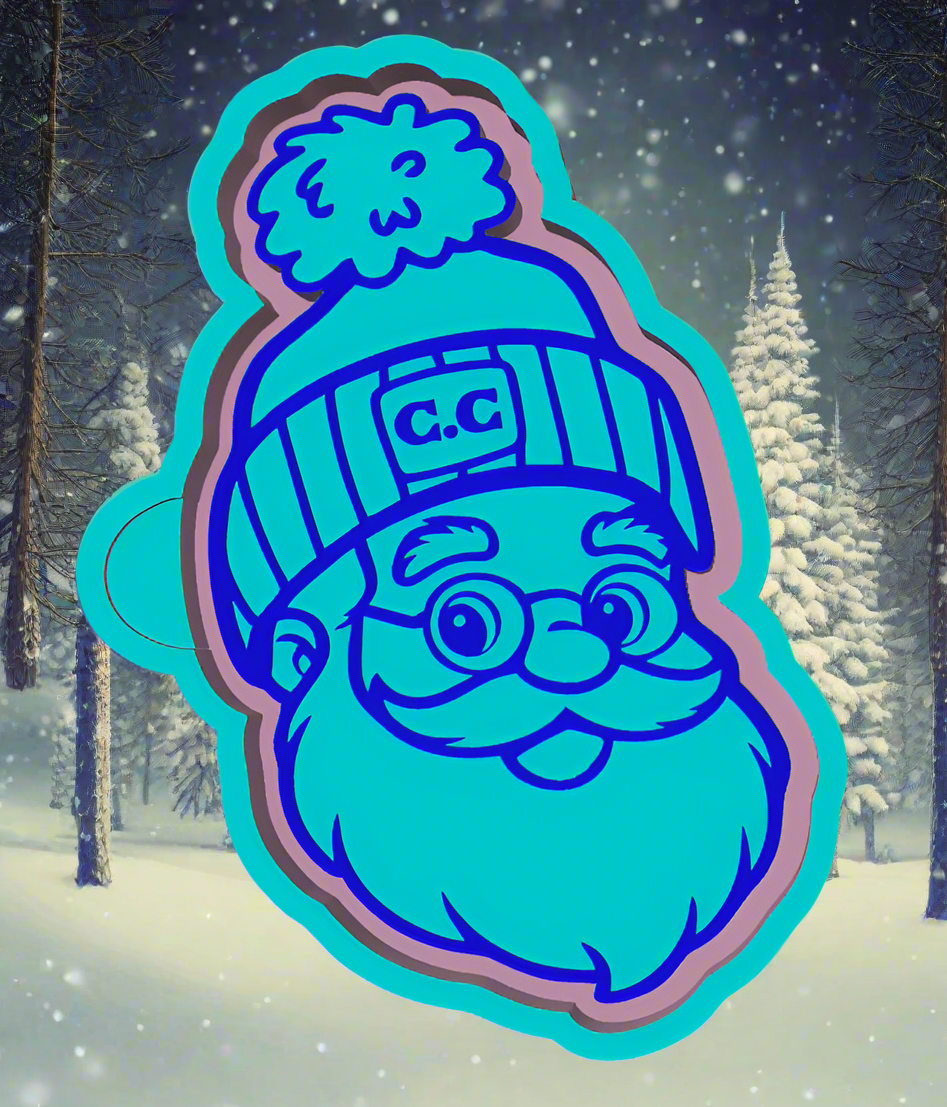 Santa with Beanie and glasses