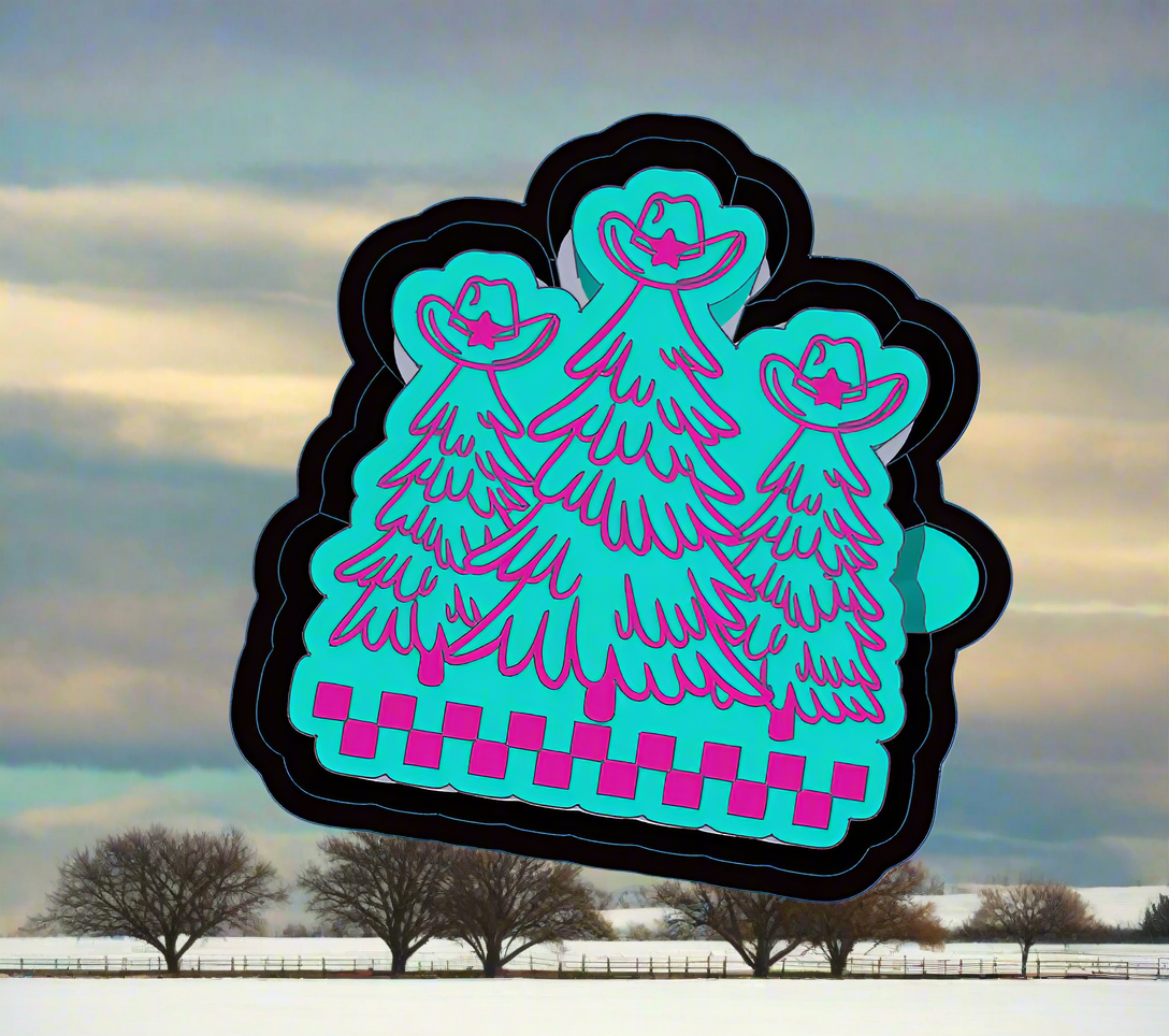 Cowboy Christmas Trees