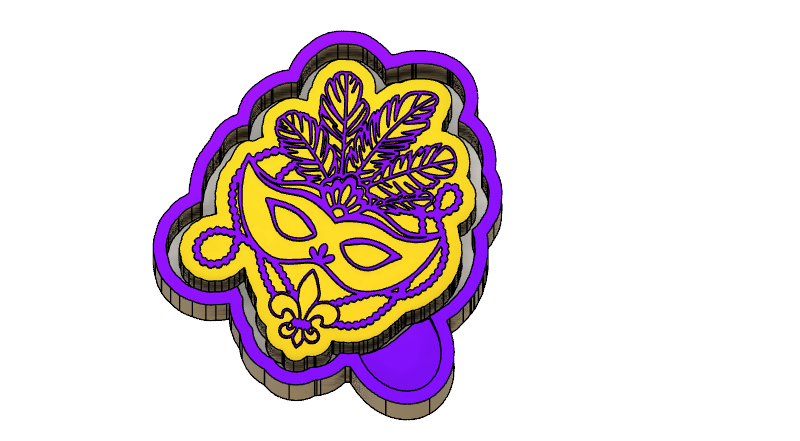 Mardi Gras Mask with Fleur De Les