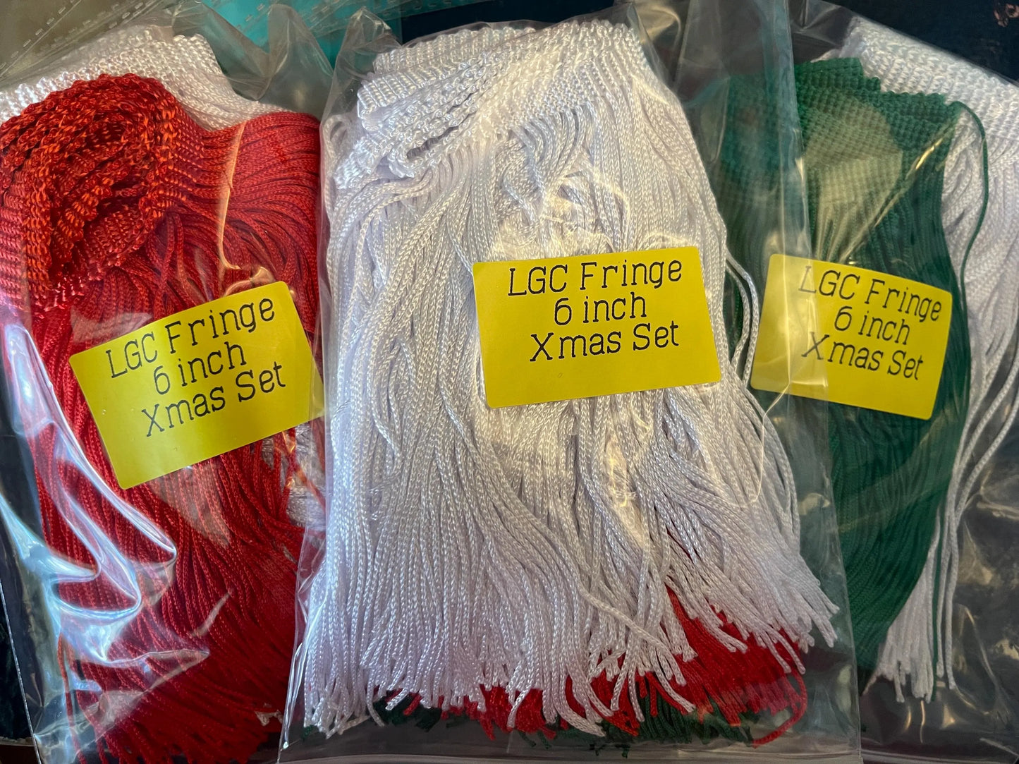 6” set of Christmas Fringes