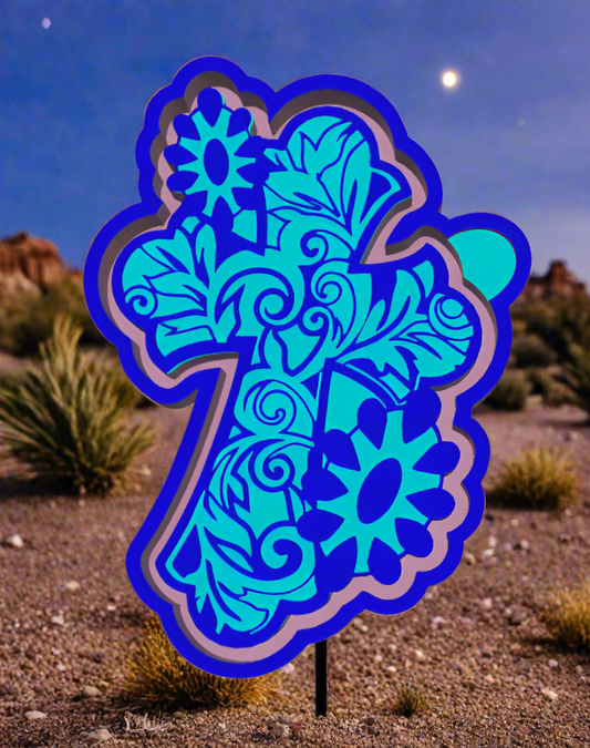Tooled Cross & Conchos