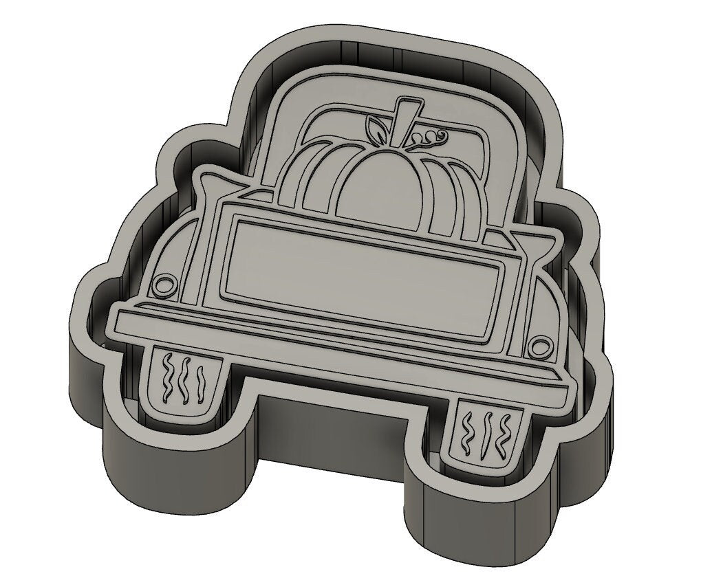 Pumpkin Truck Rear STL for car freshie molds