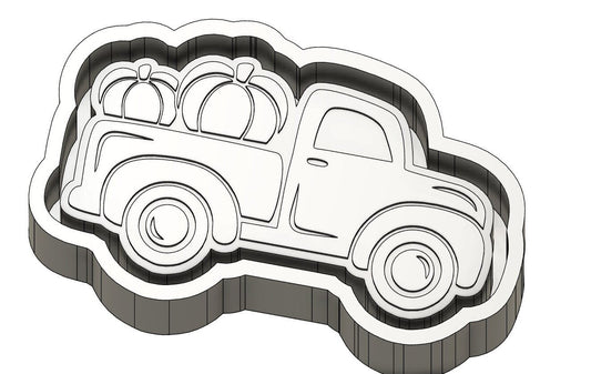 Pumpkin Truck Side STL for car freshie molds